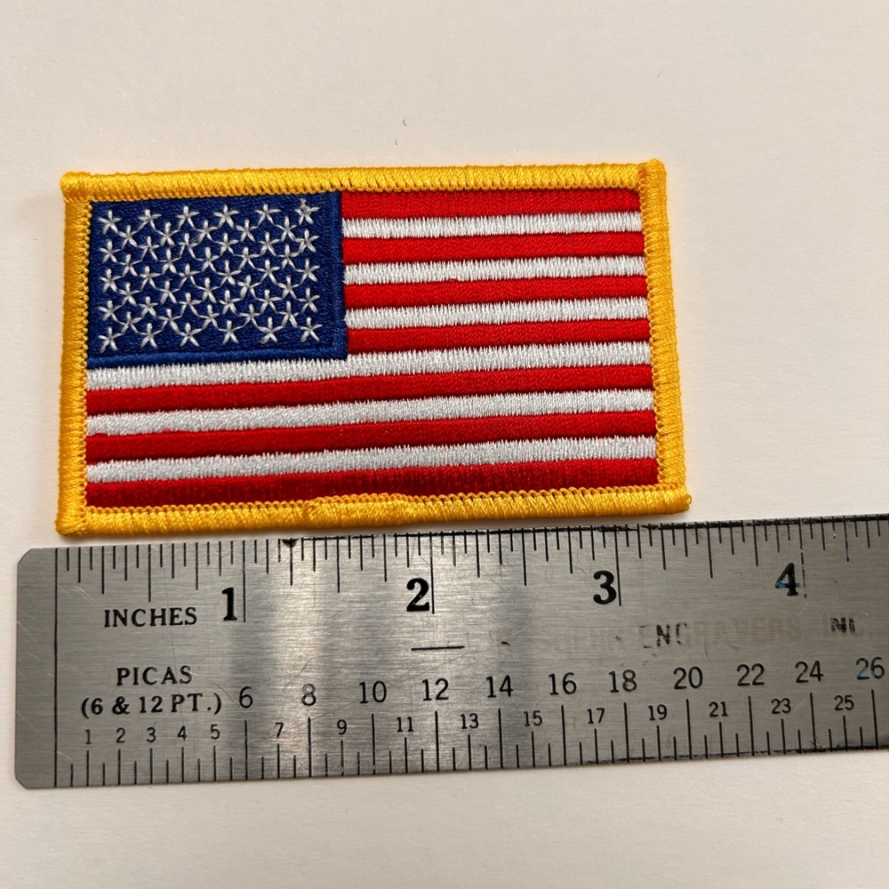 American Flag Patch Iron on Embroidered